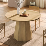 Round Dining Table 120x120cm 4-6 Seater Classic Scandinavian Style Oak