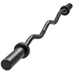 Olympic Barbell with 5 cm Sleeves and 100 kg Load Capacity, Black Steel