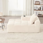 Corduroy Recliner Sofa - No Assembly, Side Pocket & Drink Holder