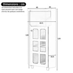 Corner Cabinet Modern LED App Control Storage - Black Lacquer