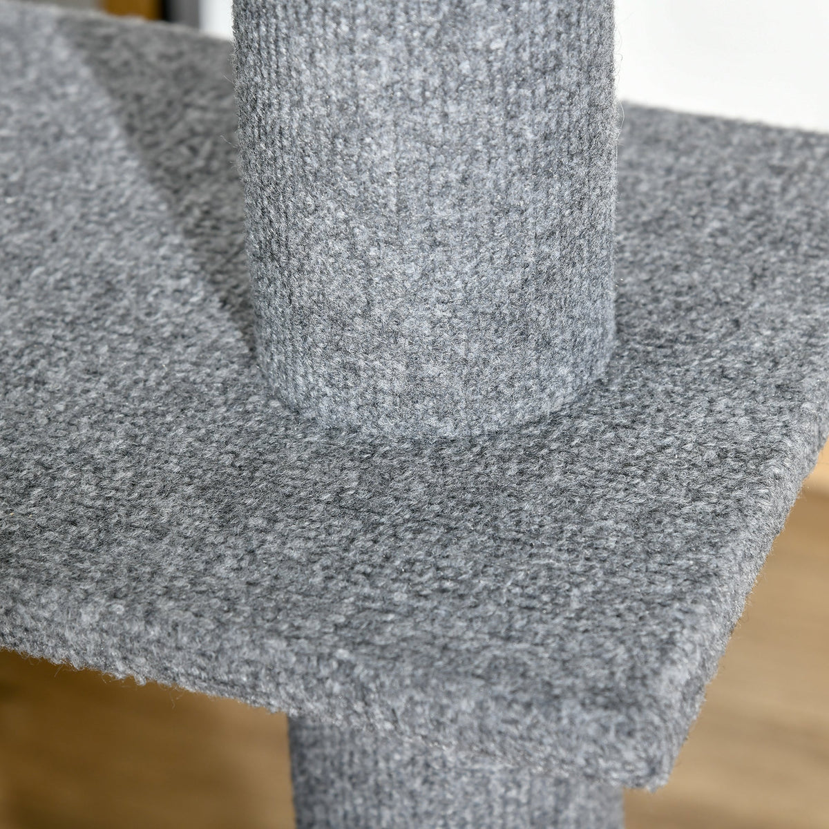 Cat Tree, Height-Adjustable Ceiling-High Climbing, Gray