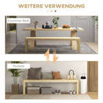 3-Seater Bench, Sturdy Wooden, Pinewood Natural