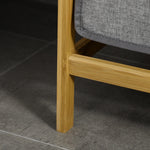 Laundry Basket with Platform, 2 Bags, Bamboo Grey+Natural