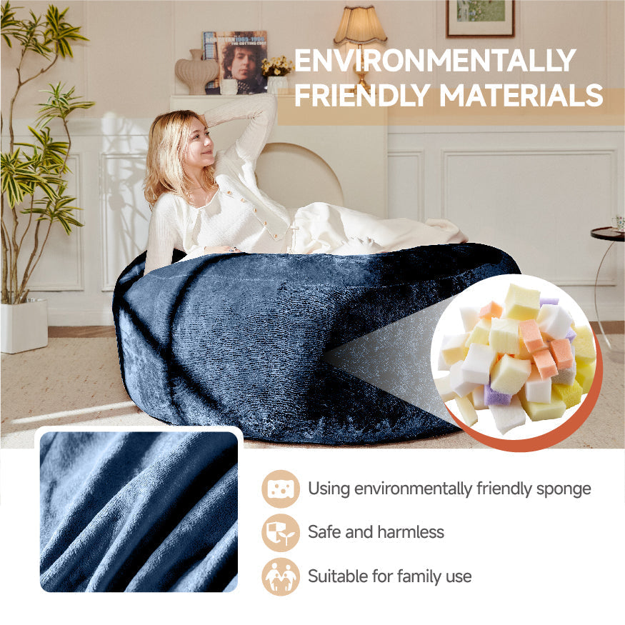 Beanbag Chair 120, Soft Comfortable Reading Sofa for Adults