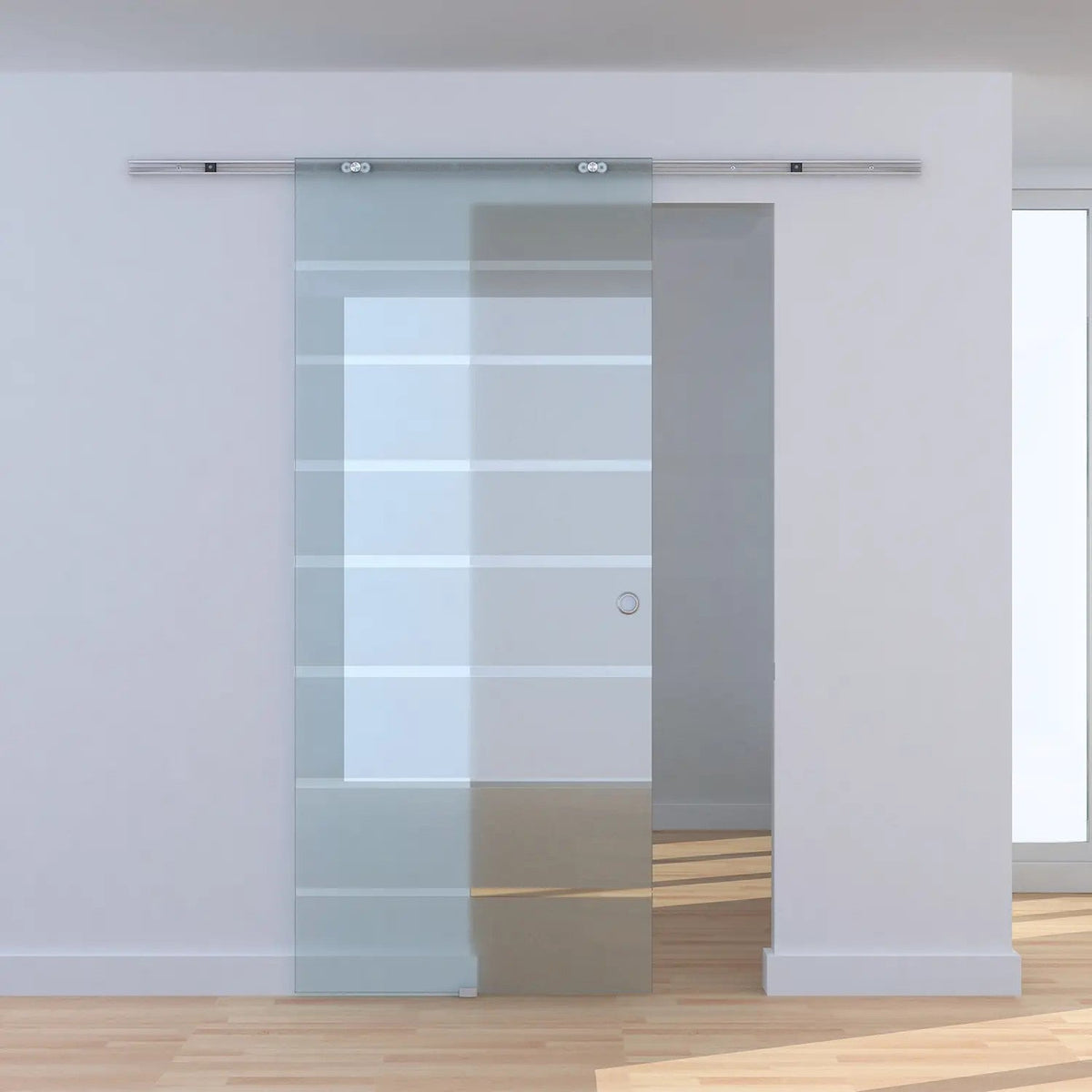 Glass Sliding Interior Door Partially Frosted 775-1025 x 2050 mm Glass