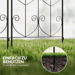 Metal Trellis Set of 2, Rustproof Bird Design 50x120cm, Black