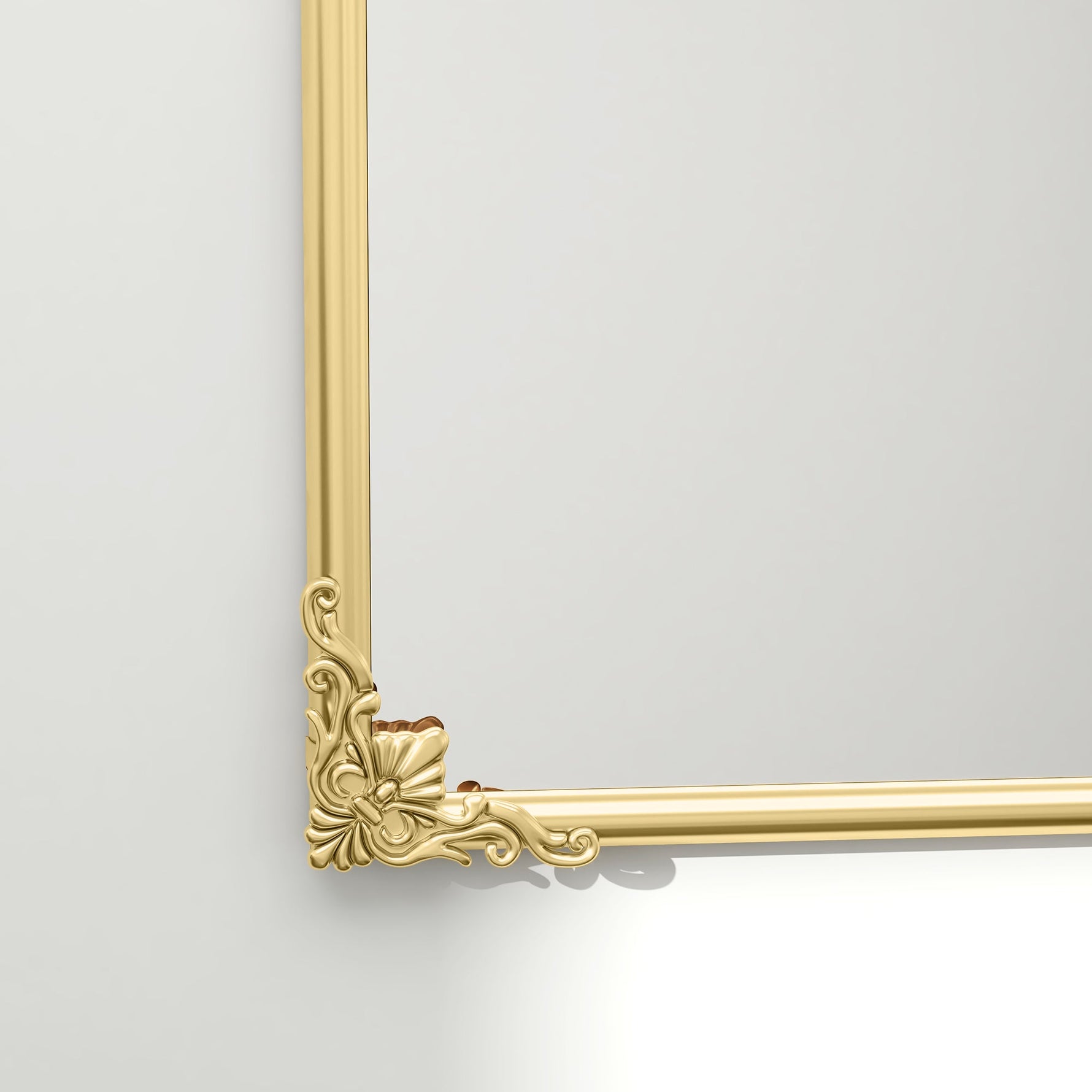 Wall Mirror Baroque Style Decorative Metal Frame 60x87cm, Gold