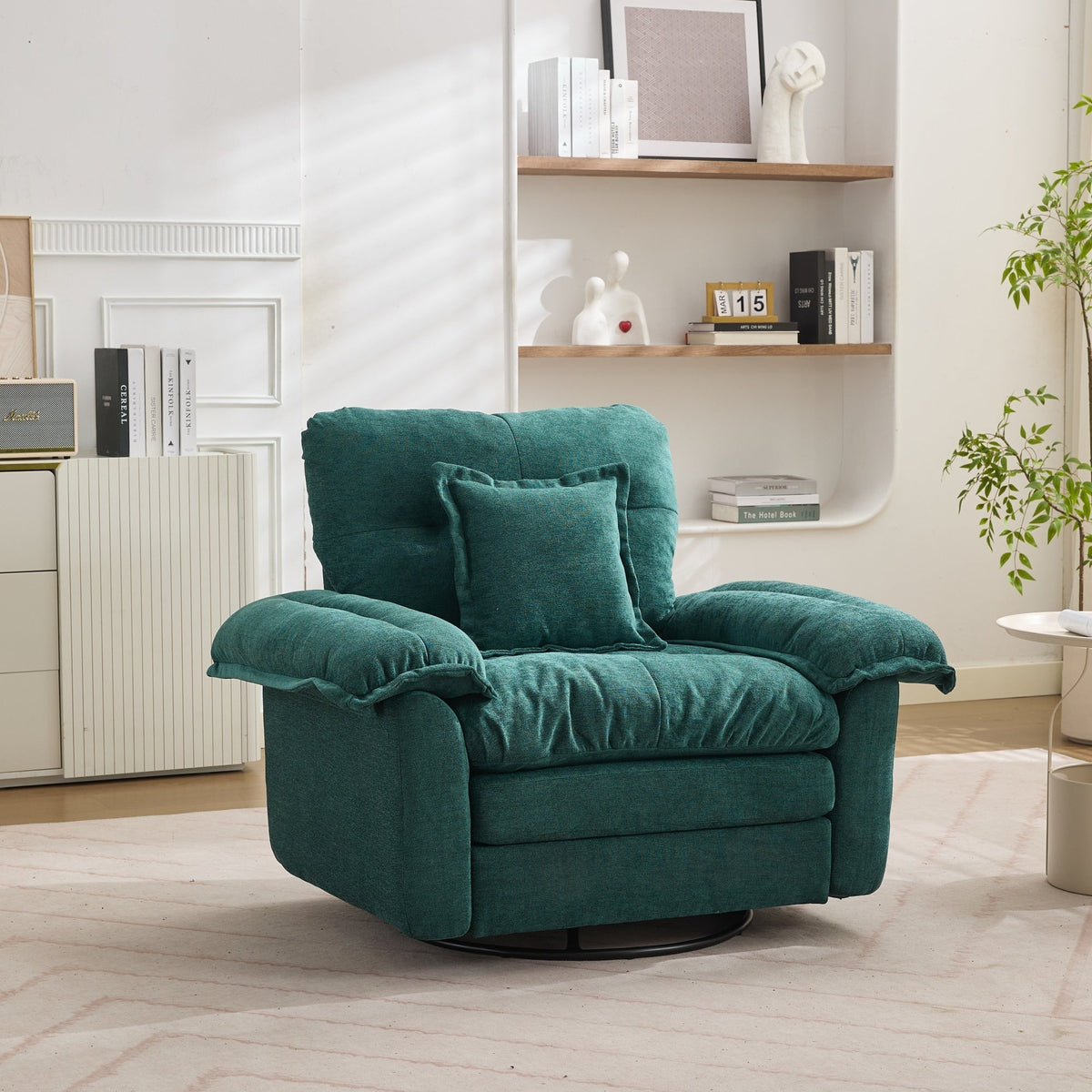 2-Piece Sofa Set with Single Sofa and Loveseat, Deep Seats and Memory Foam, Chenille
