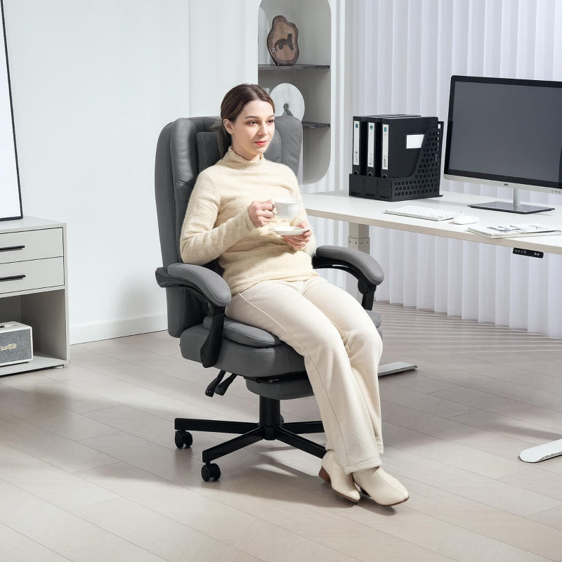 Office Chair, Massage Ergonomic Swivel, Grey