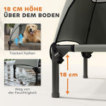 Outdoor Dog Bed, Raised with Roof for Large Dogs, Light Grey
