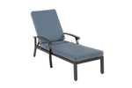 Lounge Patio Chair, Adjustable Reclining Rustproof Aluminum Poolside Chaise, Blue
