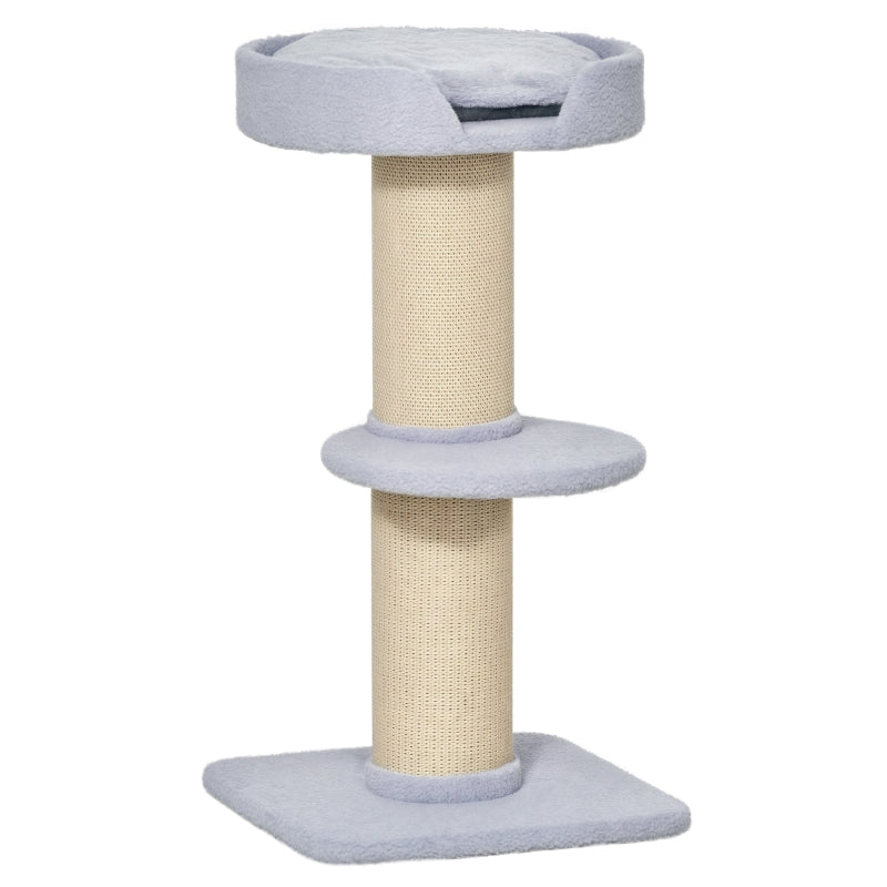 Cat Tree, Scratching Post, Platform, Sisal, Light Blue