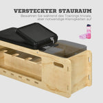 Weight Bench Training Bench Adjustable Storage Resistance Bands, Solid Wood