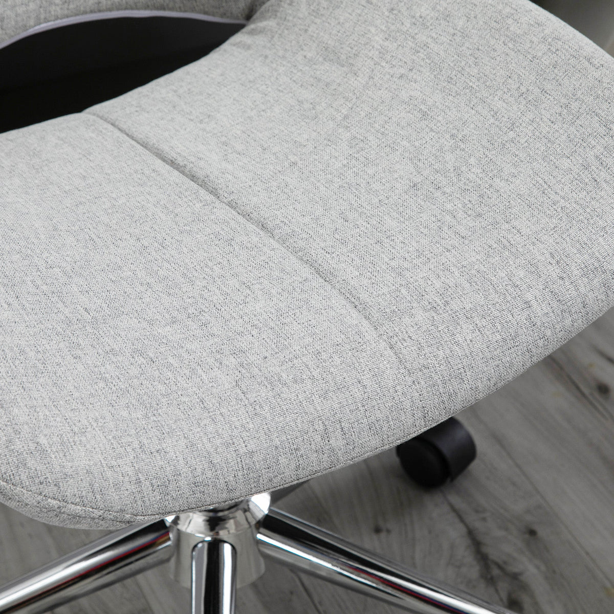 Office Chair, Armrest-Free Swivel, 110 kg, Light Grey