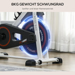Ergometer, Adjustable Resistance, 120 kg, Steel, White/Black