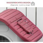 Outdoor Dog Kennel with Roof Hatch, Gate, Air Circulation, Red
