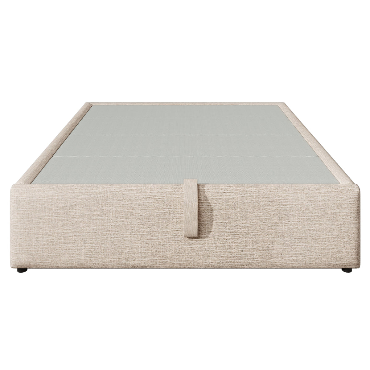 Upholstered Double Bed, 140x200 cm, with USB-C, Linen Natural