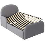Children's Upholstered Bed 90x200 Hydraulic Storage, Grey Velvet