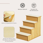 Pet Stairs, 4-Step for Dogs/Cats, up to 30kg, Natural