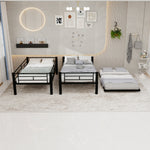 Modern Three-Tier Bed 90x190cm with Safety Railings, Metal