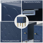 Nightstand Side Table H50/W35/D35 cm, Navy Blue