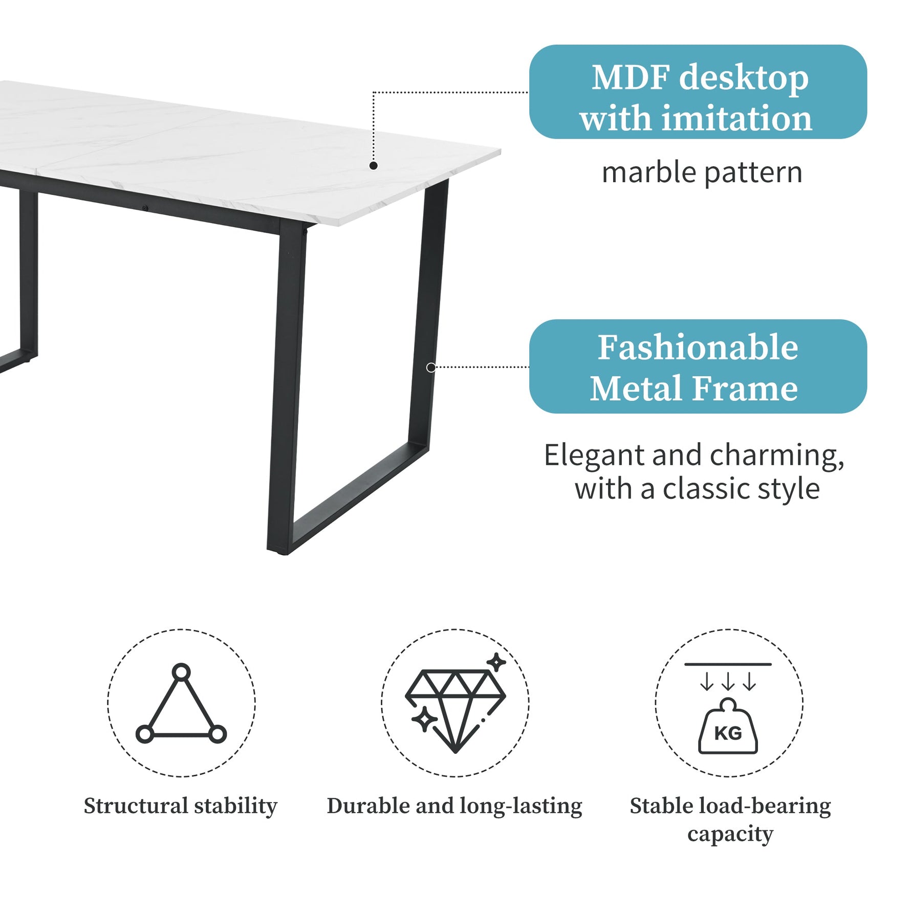 Dining Set Extendable Table 8 Black Velvet Chairs White/Black