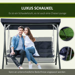 Hollywood Swing Set, 3-Seater, 270 kg Capacity, Adjustable Sunshade