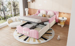 Children's Upholstered Bed 90x200 Hydraulic Storage, Velvet