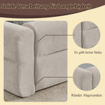 Single Bed 90x200cm Comfortable Headboard Chenille Beige
