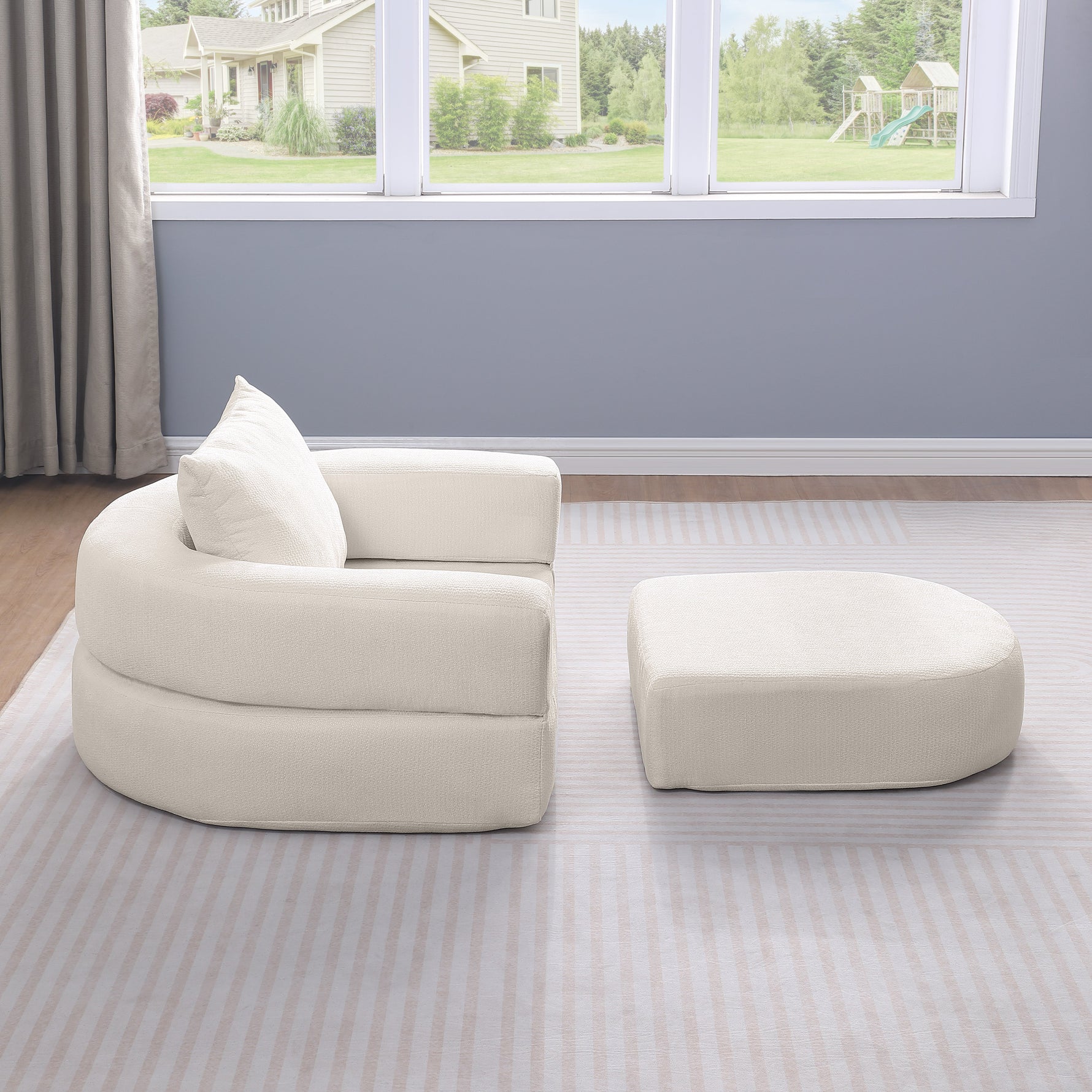 Compressed Folding Sofa Bed, Convertible Sleeper Chair/Futon, Modern Fabric
