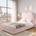 Upholstered Single Bed 90x200cm Hydraulic Storage Slatted Base - Velvet Pink