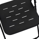 Outdoor 3-Piece Foldable Bistro Set, 2 Chairs & 1 Table, Black