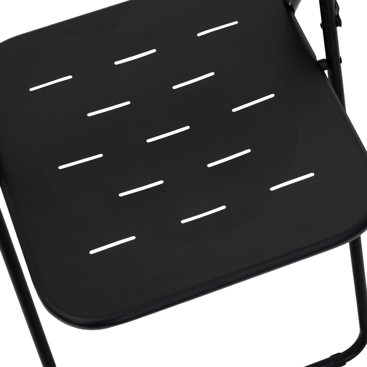 Outdoor 3-Piece Foldable Bistro Set, 2 Chairs & 1 Table, Black