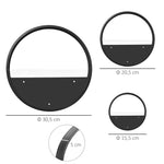 Flower Pots Set of 3 Wall Planters for Succulents & Cacti, Steel in Black