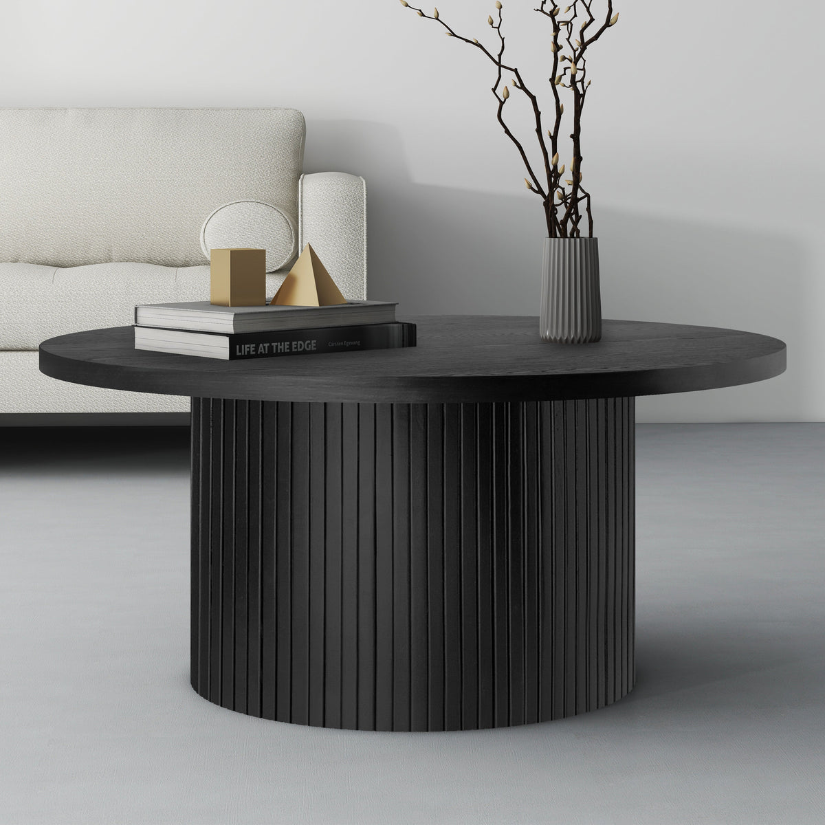 Coffee Table Round Solid Wood
