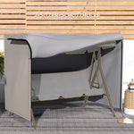 Garden Swing Cover, Protective, Waterproof, Sun Protection, Oxford Grey