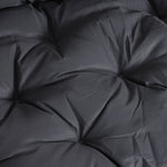 Garden Bench Seat Cushion 100x98x8cm Comfortable Weatherproof Dark Grey Cotton