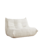 Togo Two-Seater Sofa with Memory Foam and Floor Lounge Design, Chenille