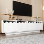 Modern TV Cabinet 4 Doors Wave Design 170x40x45cm