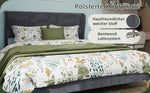 Upholstered Bed, Modern Minimalist with Soft Headboard, 140x200 cm, Grey