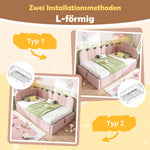Upholstered Daybed with Hydraulic Storage and Crown-Lattice Design, 90x190cm, Pink Velvet