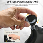 Exercise Bike, Adjustable Seat & Resistance, LCD Display, Heart Rate Sensor, Steel, Yellow
