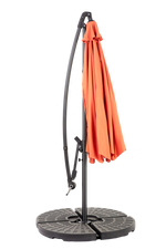 14.8 Ft Double Sided Outdoor Umbrella, Rectangular Large with Crank, Orange