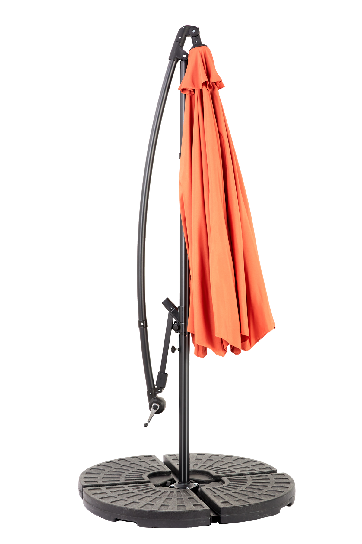 14.8 Ft Double Sided Outdoor Umbrella, Rectangular Large with Crank, Orange