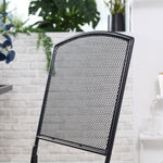 Garden Bistro Set, 3 Persons, 1 Table, 2 Folding Chairs, Metal Grey