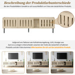 Minimalist Lowboard TV Stand 160cm Openwork Design for 65-inch TV - Natural Wood
