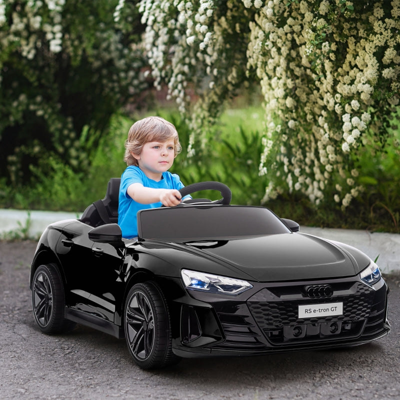 Audi Children's Electric Car with Remote Control and Safety Belt, Black