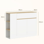 Sideboard, Kitchen Cabinet with Drawer, Adjustable Shelf, White