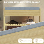 Shoe Bench, 2-Tier with Drawer, Bamboo Natural