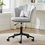 Dressing/Office Chair, Petal Backrest Butterfly Lumbar Cushion Height Adjustable, Soft Seat Cushion